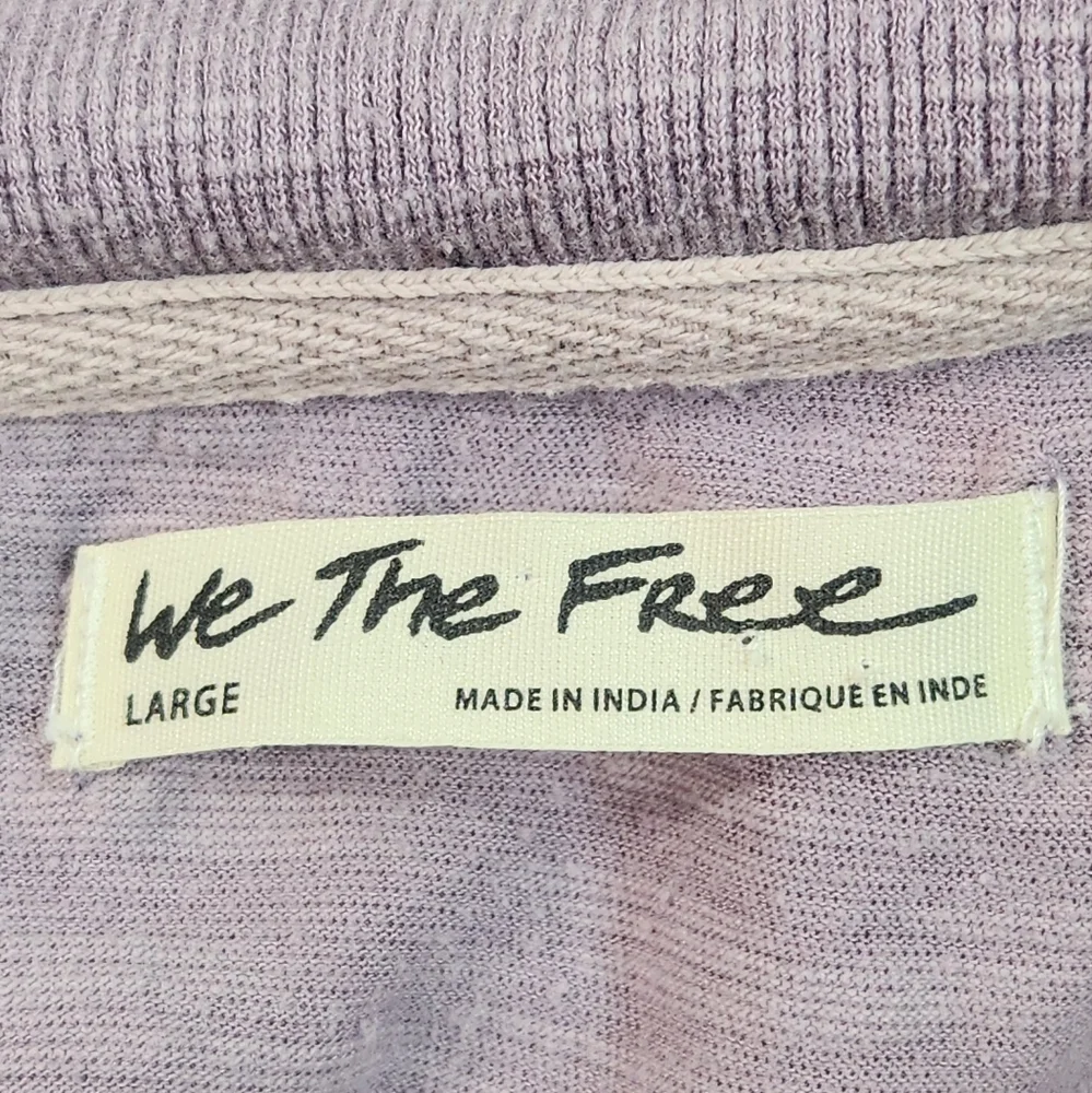 We The Free Lavender Boat Neck Cropped Top